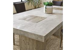 China Customized Outdoor Concrete Furniture GRC Patio Garden Bench Table For Poolside supplier