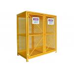 Expanded Metal Oxygen Cylinder Storage Cages , Twin Door Gas Can Storage Cabinet for sale
