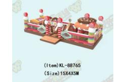 China Candy Cake Theme Children Fun Park Inflatable Slide Bouncy supplier