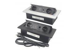 China Multimedia Office Desktop Pop Up Electrical Power Sockets With RJ45 supplier