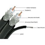 Dual RG6 CATV Coaxial Cable Standard Shield with Steel Messenger for CATV System for sale