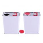 2L Rectangular Tin Containers For Paint Thinner Lubricant Oil Packing for sale
