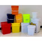 Chemical Resistant White Square Plastic Buckets With IML Printing For Durable Storage Options for sale