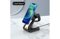 China Desktop Qi Wireless Fast Charger Stand 3 In 1 Wireless Charging Dock Station supplier