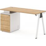 1.2M / 1.4M Office Desk Wooden With Metal Legs Good Raw Material for sale