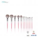 Vegan Synthetic Aluminium Ferrule High End Makeup Brush Set Customized Logo for sale