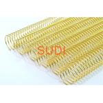 Gold-Plated Durable 1-3/8 Inch Spiral Binding Coil For High-End Notebooks for sale