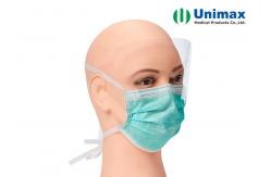 China Antifog 3-ply Disposable Surgical Face Mask with Tie and Shield supplier