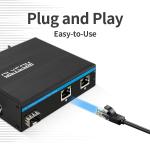 3 Port Compact Gigabit Ethernet Switch Hardened 100/1000M Fiber Dual 24V Input for sale