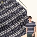 100% Cotton Breathable Sweat Absorbing Striped Knit Fabricfor T-Shirt for sale