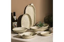 China Custom Logo Ceramic Porcelain Dinner Plate Set Print Party Tableware Set supplier