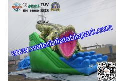 China Commercial Crocodile Inflatable Slide , Inflatable Water Slide For Rental supplier