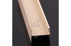 China RoHS Gold Anodized Aluminum Frame Windows Extrusion Profile supplier