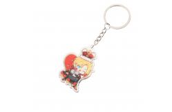 China Durable Acrylic Charm Keychain With Metal Ring And Cartoon Character Gravity Falls Print supplier