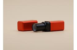 China Frosted Matt Red Empty Lipstick Bottles Square Shape For Personal Care supplier