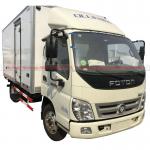 Mini Foton Refrigerated Box Truck Reefer Van Truck With 103HP Petrol Gasoline Engine for sale