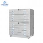 Office Horizontal Map File Metal Drawing Cabinet For A0 And A1 Drawings for sale