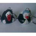 Vampire Halloween Rubber Mini Duck Keychain Bloodsucker Design Promotional Gift