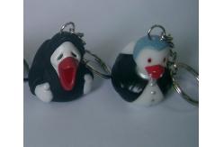 China Vampire Halloween Rubber Mini Duck Keychain Bloodsucker Design Promotional Gift supplier