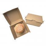 Wholesale Customized Eco-friendly Recyclable Cowhide Corrugated Paper Fast Food Packaging Burger Box for sale