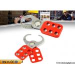 Red Safety Lock Out  Six Holes Vinyl Coated 1 Inch / 1.5 Inch Lock Shackle for sale