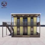Customized 20ft Prefab Flat Pack Container House With Ceramic Tile Flooring for sale
