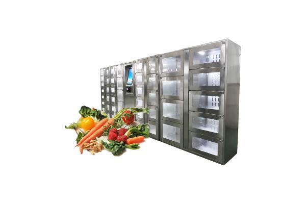 Stainless Steel Vending Locker For Vegetable Fruits Phone App Integration