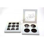 Holographic Paper Empty Magnetic Eyeshadow Palette Makeup Pan Customized for sale