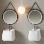 Above Counter Ceramic Wall Hung Basin Functional For Contemporary Bathroom for sale