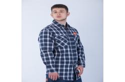 China Twill 3 / 1 Weave Fire Retardant Work Shirt Long Sleeve Button Up supplier