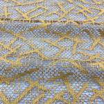 Customized Gold Chantilly African Nigerian Lace Fabric 150cm For Women Frock for sale