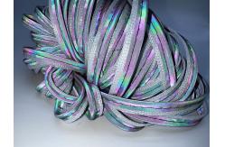 China Rainbow Reflective Piping Fabric Strip Edging Braid Trim Sew On Garments supplier