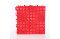 China Red Matte PP Recyclable Interlocking Sports Tiles 20mm Thickness supplier