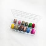 12 cells plastic macaron tray clamshell packaging for sale