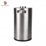 SS304 Flat Bottom 5 Litre Mini Beer Kegs , 5L Stainless Steel Mini Keg for sale