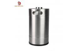 China SS304 Flat Bottom 5 Litre Mini Beer Kegs , 5L Stainless Steel Mini Keg supplier