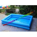 Heat Sealed Rectangle Inflatable Swimming Pool , 2 Layers Inflatable Water pools for sale