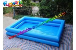 China Heat Sealed Rectangle Inflatable Swimming Pool , 2 Layers Inflatable Water pools supplier