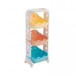 Movable 62.5cm 2 Layer Stacking Plastic Shelves Sterilite Garage Storage