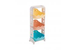China Movable 62.5cm 2 Layer Stacking Plastic Shelves Sterilite Garage Storage supplier