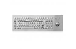 China 81 Keys Kiosk Metal Keyboard With Trackball Rugged Industrial Keyboard supplier