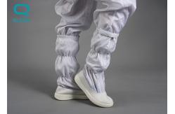 China ESD 0.5cm Mesh Stripe Cleanroom Boots Anti Static Dust Free supplier