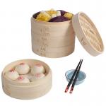 10 inch Handmade Bamboo Steamer Customized Logo Acceptable from Vietnam for sale