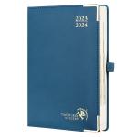 Night Blue Custom 2023 2024 PU Hardcover Academic Planner A5 Vertical Layout for sale