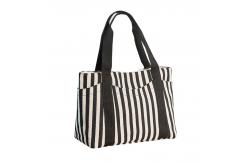 China Simple Stripe Diagonal Canvas Tote Bags Single Shoulder Bag supplier