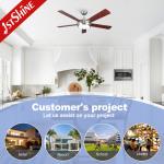 Remote Control ROHS Modern Flush Mount Ceiling Fan With Light