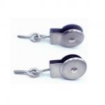 Stainless Steel Screw Brushed Single Pulley Metal Iron Wire Rope Pulley for sale