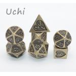 Handmade Table Top Gaming Dice Set 7 Piece Sturdy Neat Sharp Edges for sale