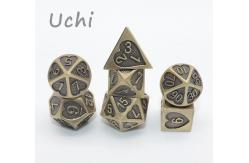 China Handmade Table Top Gaming Dice Set 7 Piece Sturdy Neat Sharp Edges supplier