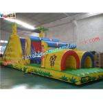 OEM Commercial grade 0.55mm PVC tarpaulin Kids Blow up Inflatables Obstacle Course Games for sale